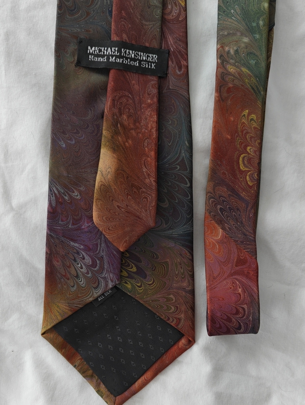 Men's Handcrafted Silk Tie And Suspenders Set - Picture 4 of 16